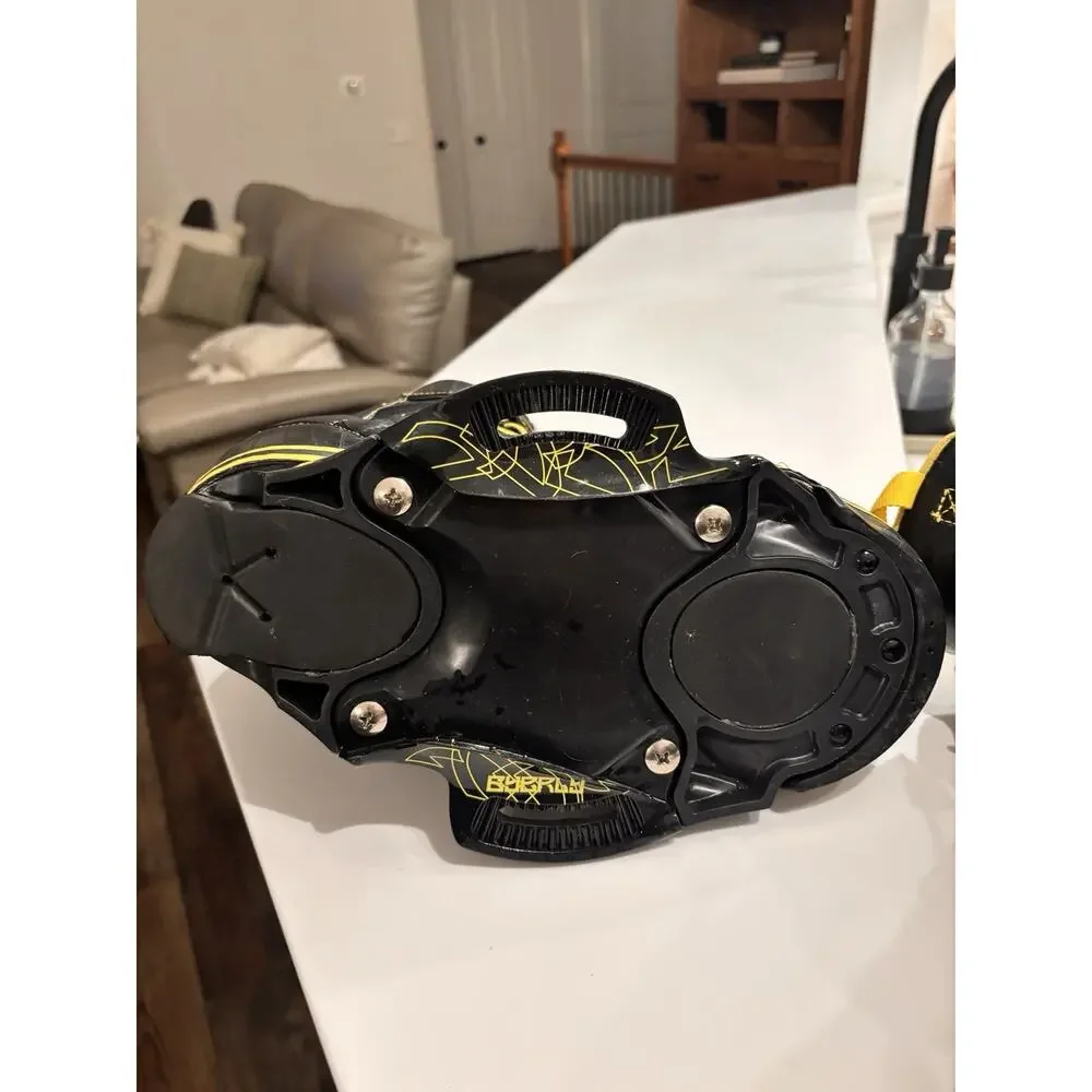 Vintage Byerly Wakeboard Bindings Boots Black Yellow BOA Dial Men’s Adult Pair